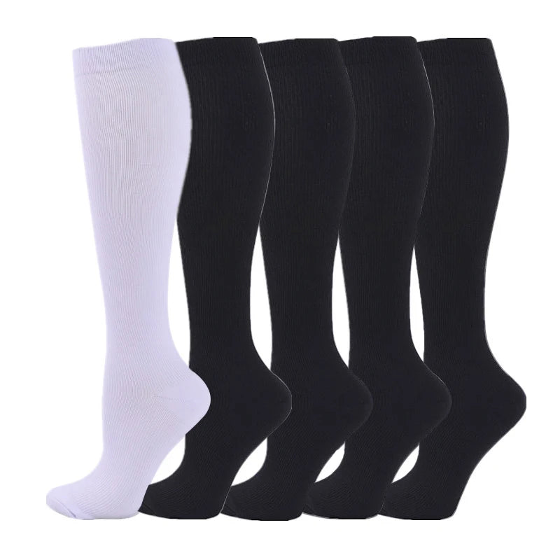 Women's Medical Compression Socks 20-30mmHg – 5 Pairs Varicose Veins, Diabetes, Nurse & Sports Running