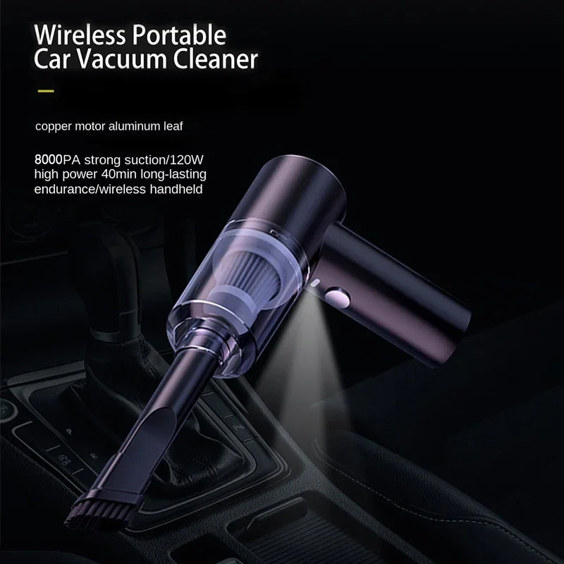Wireless Handheld Car Vacuum – 5,500Pa USB Rechargeable