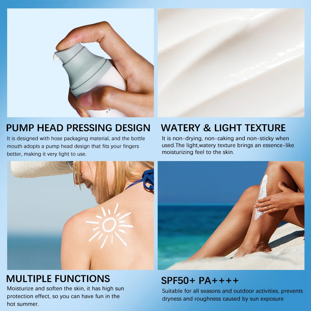 SPF50 Water-Fit Sun Serum – Lightweight Korean Sunscreen with Moisturizing & Oil Control