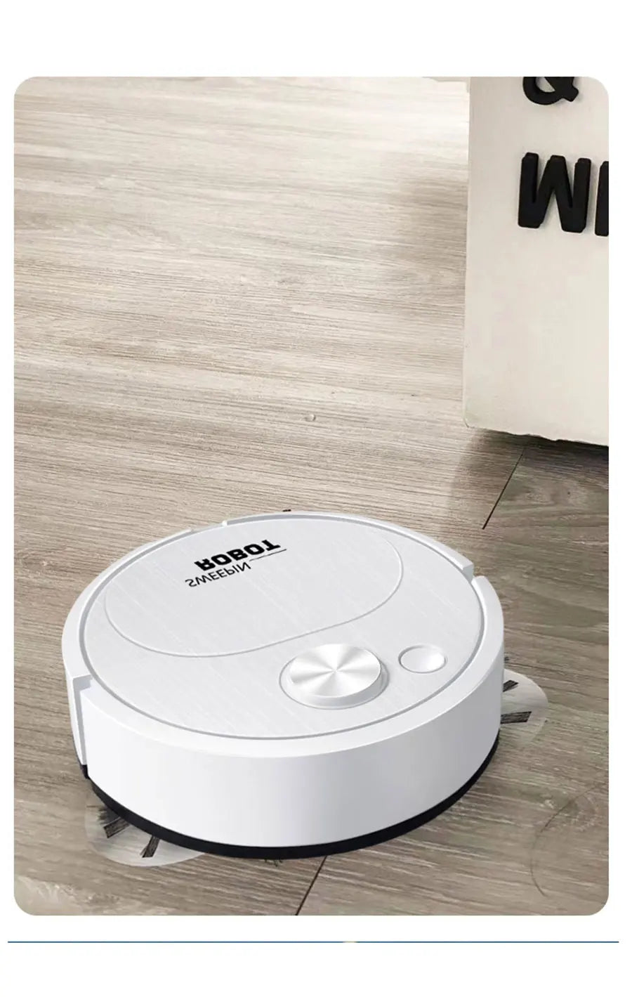 Mini Robot Vacuum Cleaner — 3-in-1 Sweep, Mop & Vacuum, 1500Pa, USB Charging, 20-Min Runtime