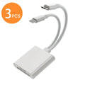 3-in-1 Lightning & USB-C SD/TF Card Reader Adapter – Camera Adapter for iPhone, iPad & USB Flash Drives