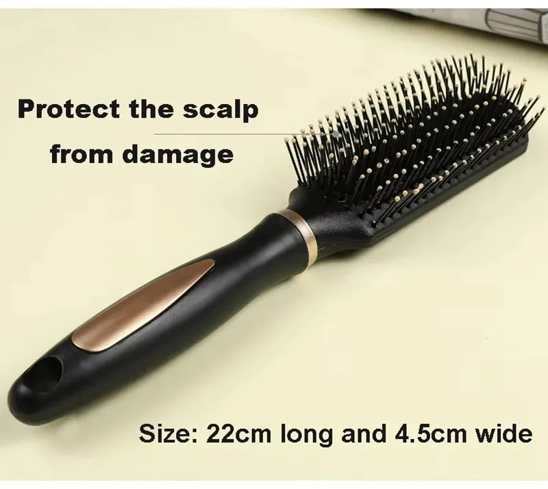 Air Cushion Hairbrush – Soft Nylon Bristle Scalp Massage Detangler for Wet & Dry Hair