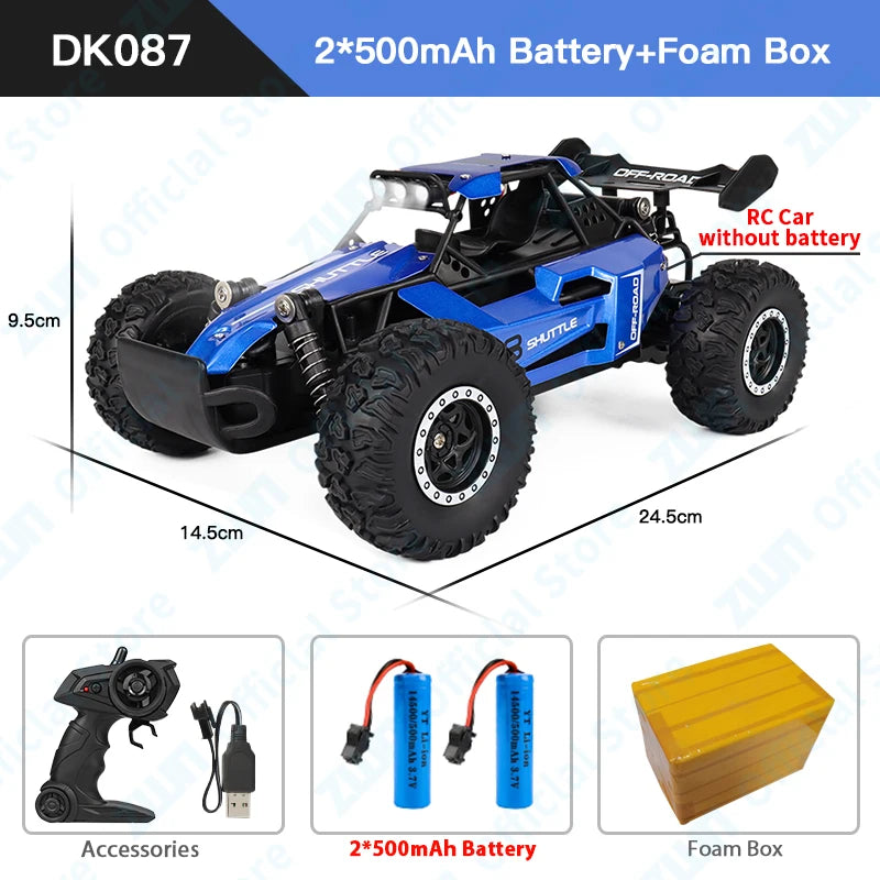 ZWN DK087 1:16 / 1:20 Scale 2WD RC Off-Road Climbing Car with LED Light