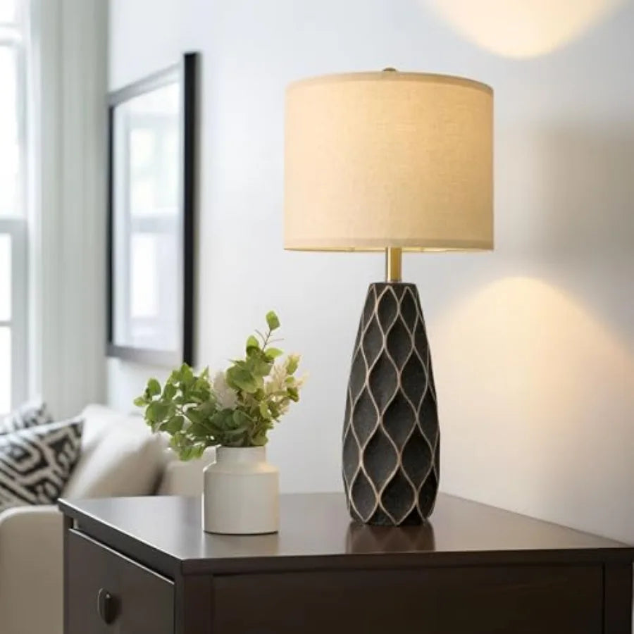 Table Lamps Set of 2 – 27.5-Inch Bedside Accent Pair