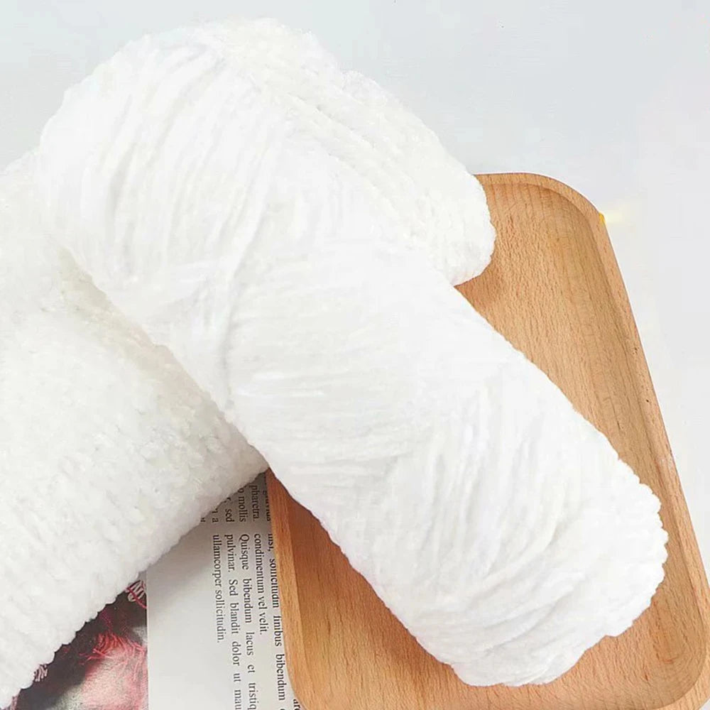 Chenille Soft Velvet Yarn – 95g Blended Knitting Wool for Crochet Scarves, Baby Blankets & Hats