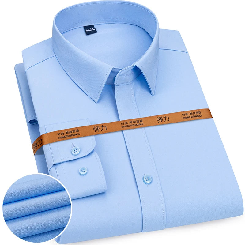 Men's Slim Fit Long Sleeve Business Shirt — Tailored Formal Dress Shirt