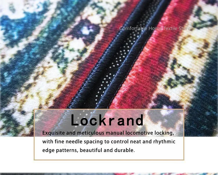 Persian Style Large Area Carpet – Retro Non-Slip Washable Rug for Living Room & Bedroom