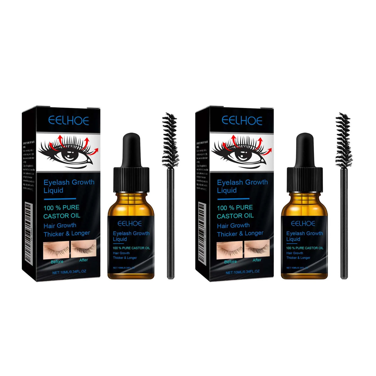 Natural Castor Oil Eyelash & Eyebrow Growth Serum — Curl & Moist Extension Liquid
