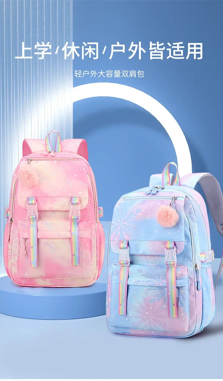 Custom Print Nylon Backpack – Laptop School & Travel Bag for Women
