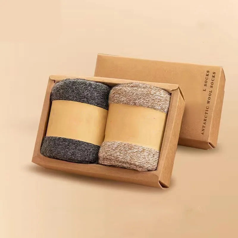 Men's Thick Wool-Blend Socks, 2 Pairs