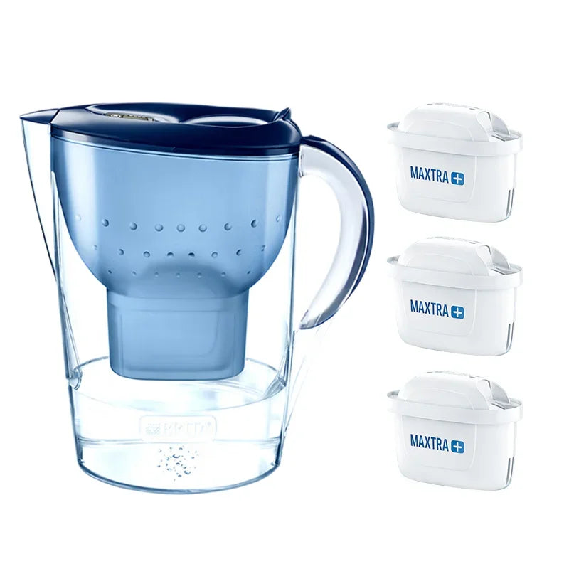 BRITA Marella 3.5L Water Filter Kettle — Alkaline Activated Carbon Purifier with 3 Filters