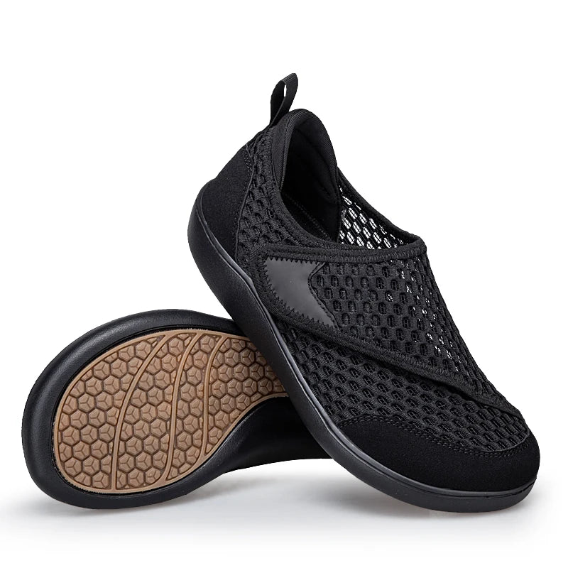 Wide Box Open Shoes for Elderly – Adjustable Diabetic Orthopedic Sandals