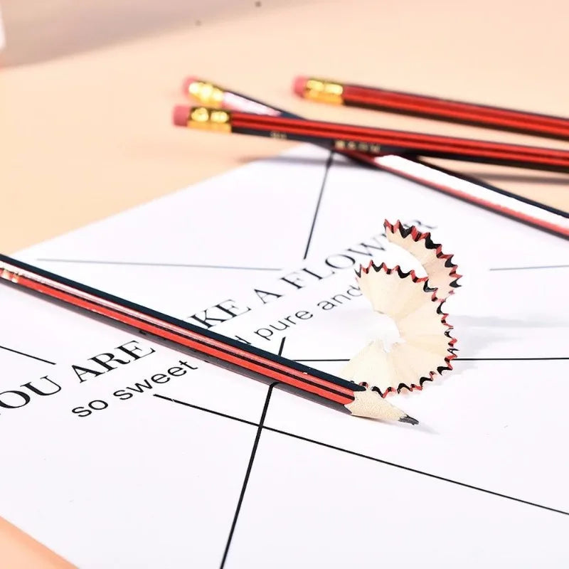 10-Pack Wooden Pencils with Erasers