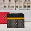 CH Letter Accent PU Leather Card Case Wallet – Elegant Compact Designer Wallet for Women