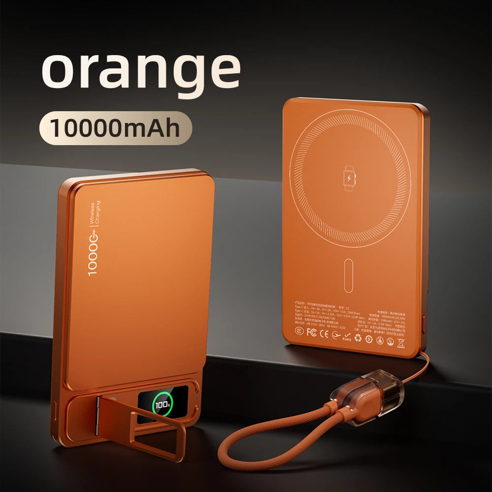 10000mAh Slim Power Bank — Lightweight Portable Charger for Everyday Carry