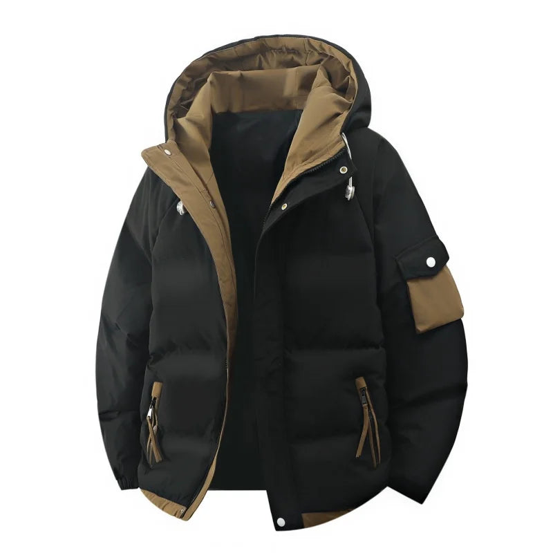 Men's Cotton-Padded Hooded Winter Jacket