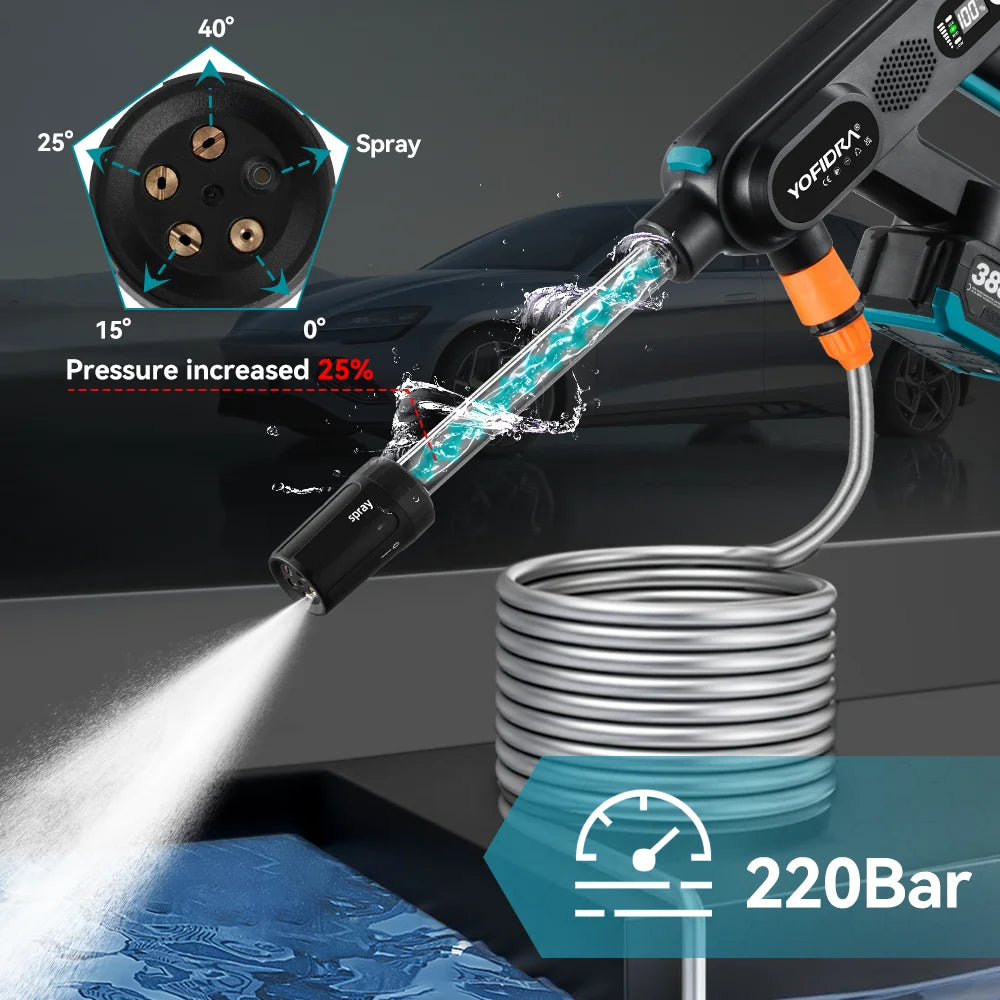 Cordless Pressure Washer – Brushless, 5-in-1 Nozzle