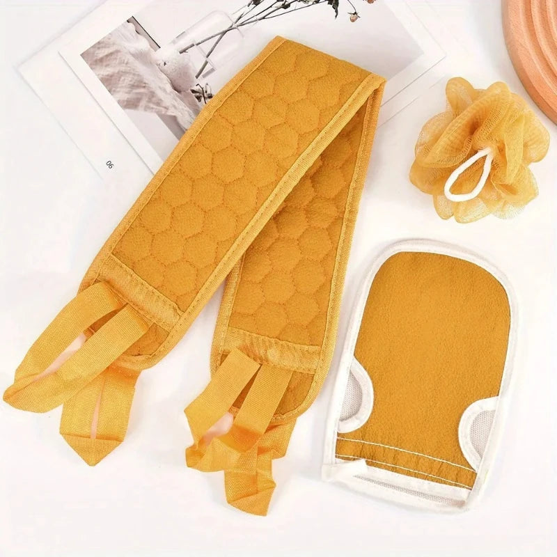 Premium Back Scrubber Body Towel – Deep Cleaning Bath Cloth with Reaching Straps for Neck & Shoulders