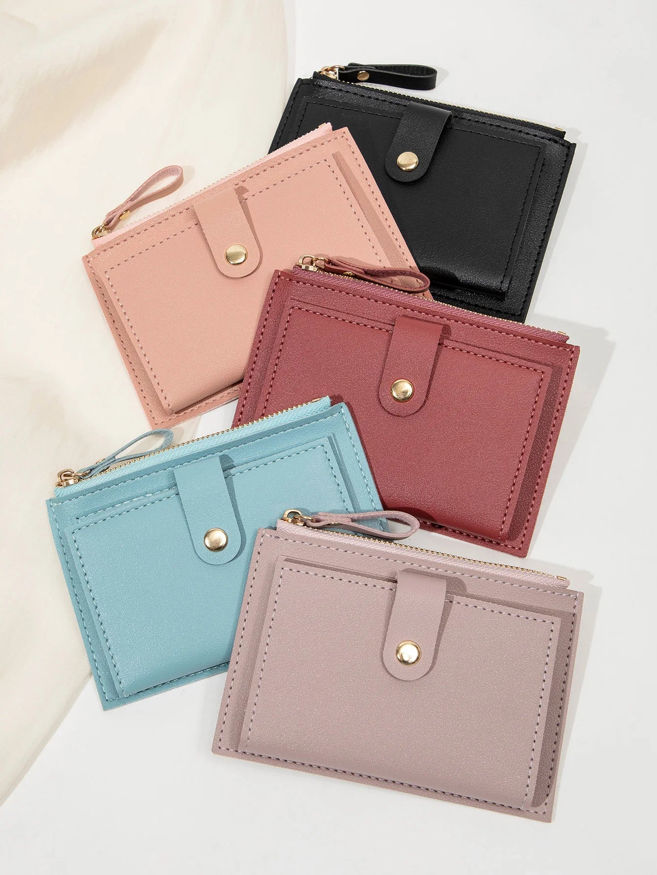 Minimalist Ultra-Thin PU Leather Women's Wallet – Short Zero Wallet & Credit Card Holder in 5 Colors