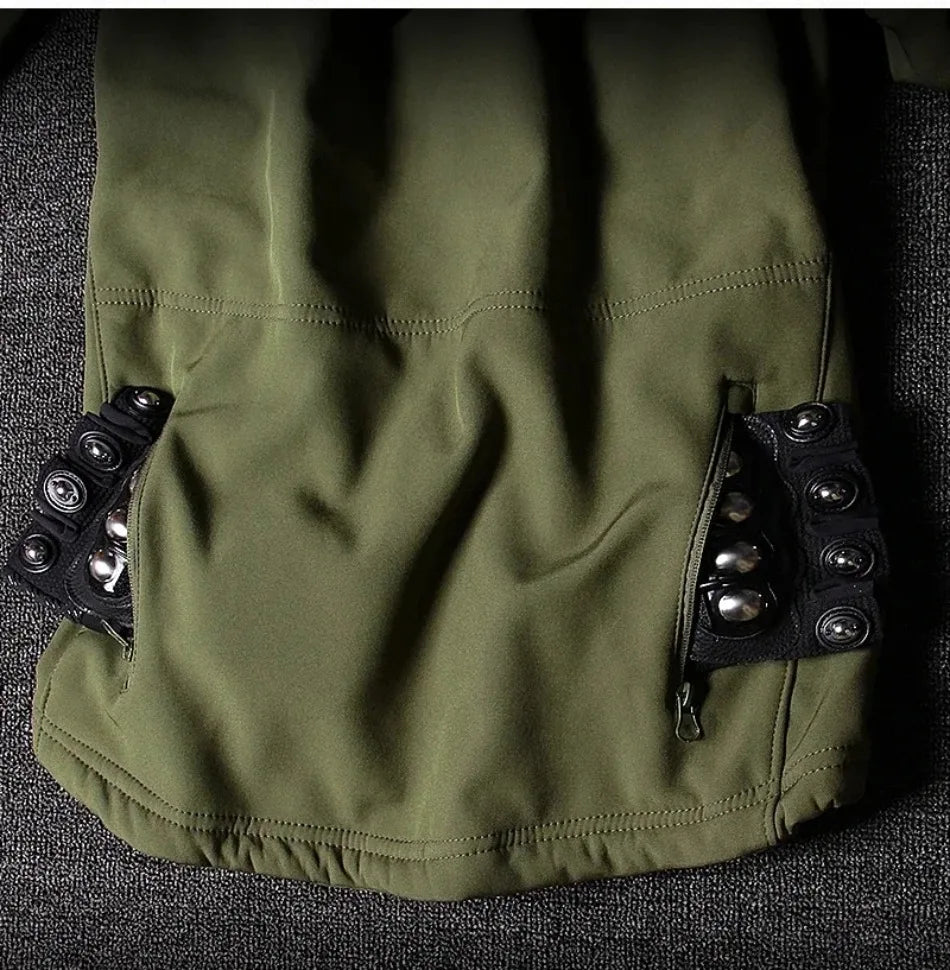 Men's Camo Waterproof Tactical Jacket & Fleece Pants Set – Winter Hunting Outdoor 2-Piece