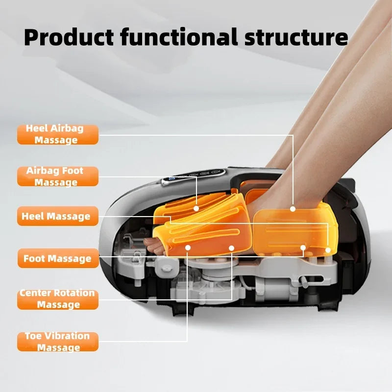 Jinkairui Automatic Foot Massage Machine — Full Wrap Rollers, Sole Kneading & Airbag Pressing