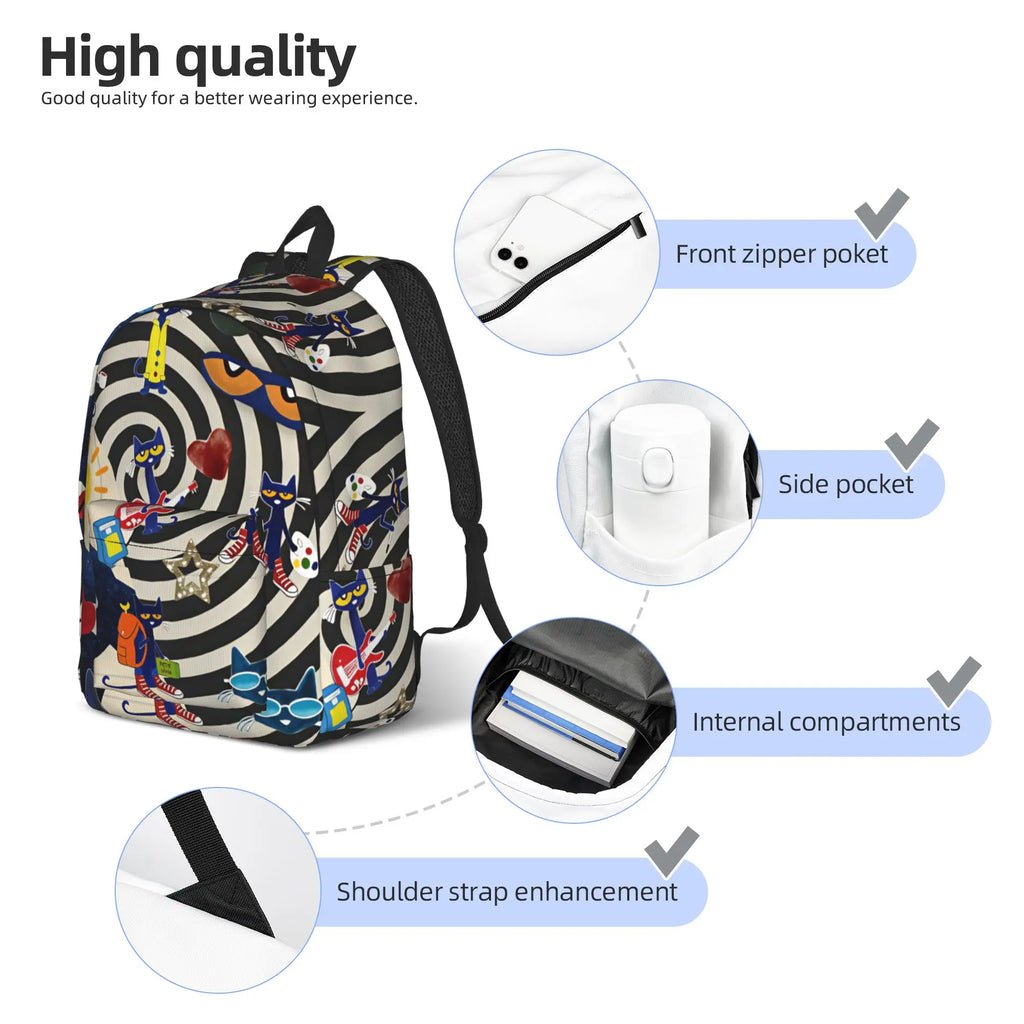 Pete the Cat Backpack – Printed School Rucksack