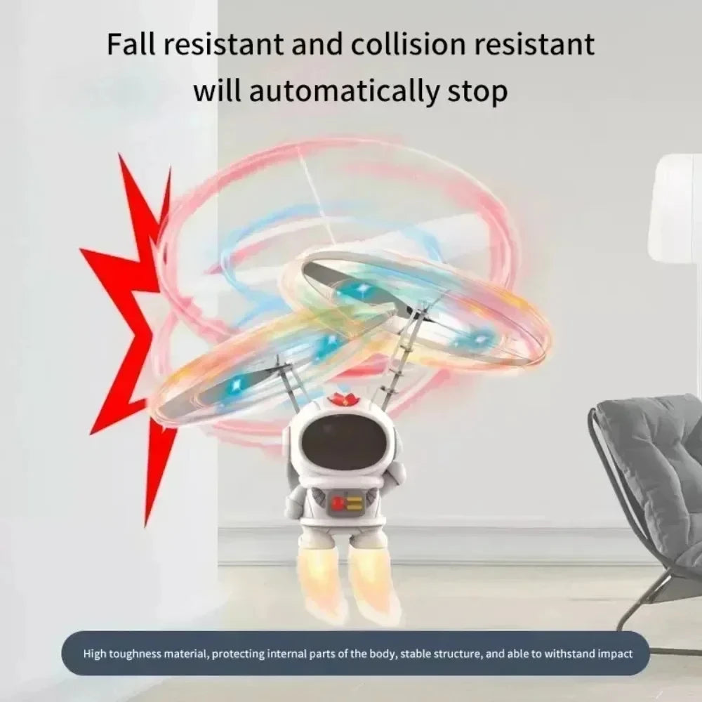 Photoluminescent Astronaut Gyro Flyer – Levitating Tether Retrieval Spacecraft Sensory Toy