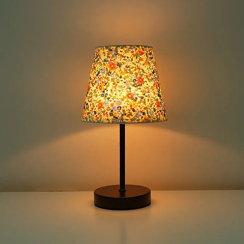 Fabric Shade Table Lamp – Compact LED Bedside Light