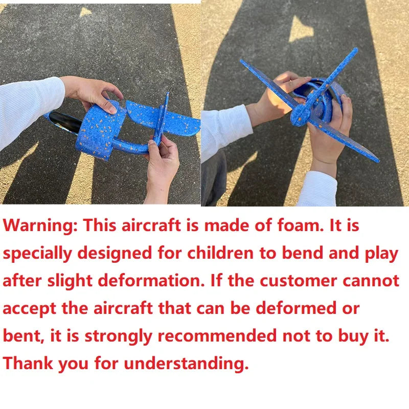50cm Hand Throw EPP Foam Glider Plane – 2.4G Remote Control Outdoor Airplane for Kids