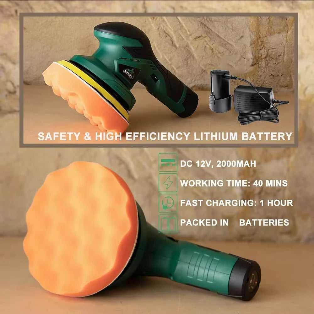 BATOCA Cordless 6-Inch Dual-Action Car Polisher