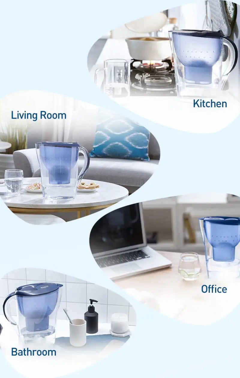 BRITA Marella 3.5L Water Filter Kettle — Alkaline Activated Carbon Purifier with 3 Filters