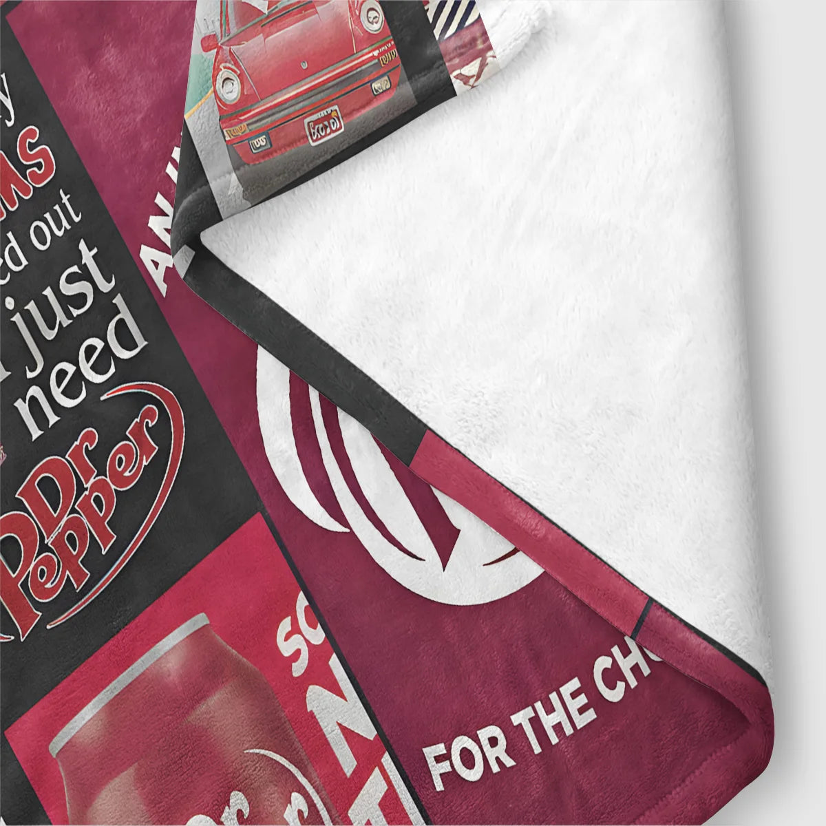Dr. Pepper Flannel Throw Blanket – Soft, Warm & Anti-Pilling, 3 Sizes