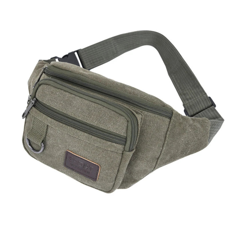 Canvas Waist Bag – Unisex Belt Bag, Bum Bag & Phone Pouch for Travel & Daily Use