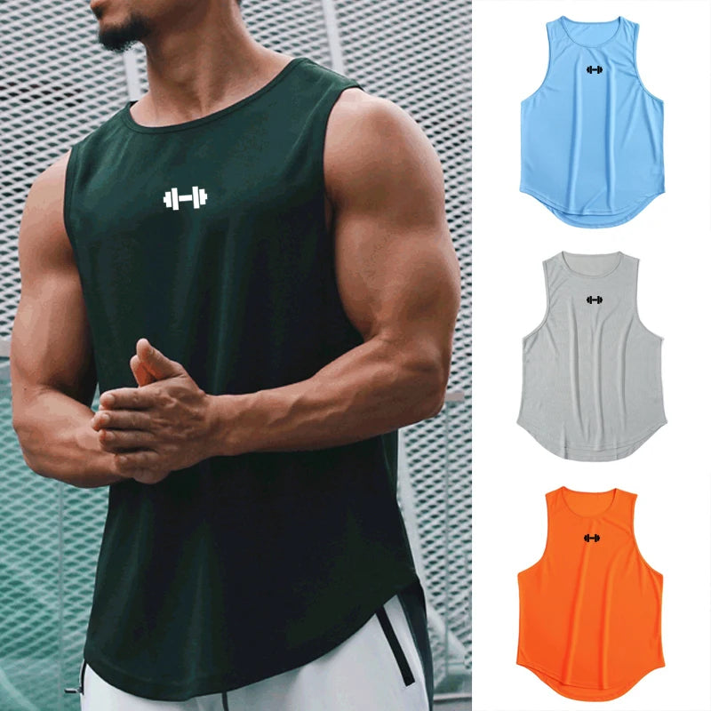 Men's Gym Tank Top Sleeveless Shirt — Athletic Training Vest