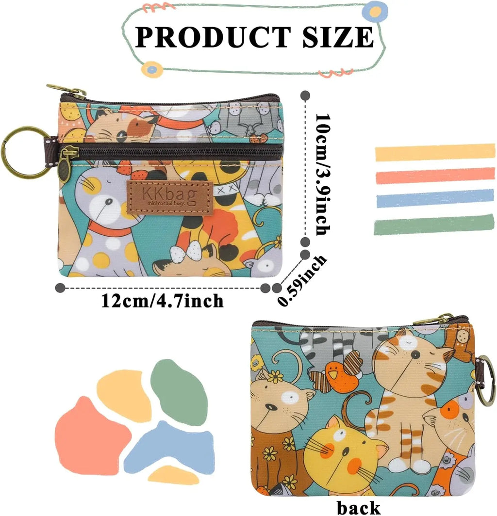 Cute Animal Coin Purse – Kawaii Zipper Wallet & Card Holder for Women, Girls & Students