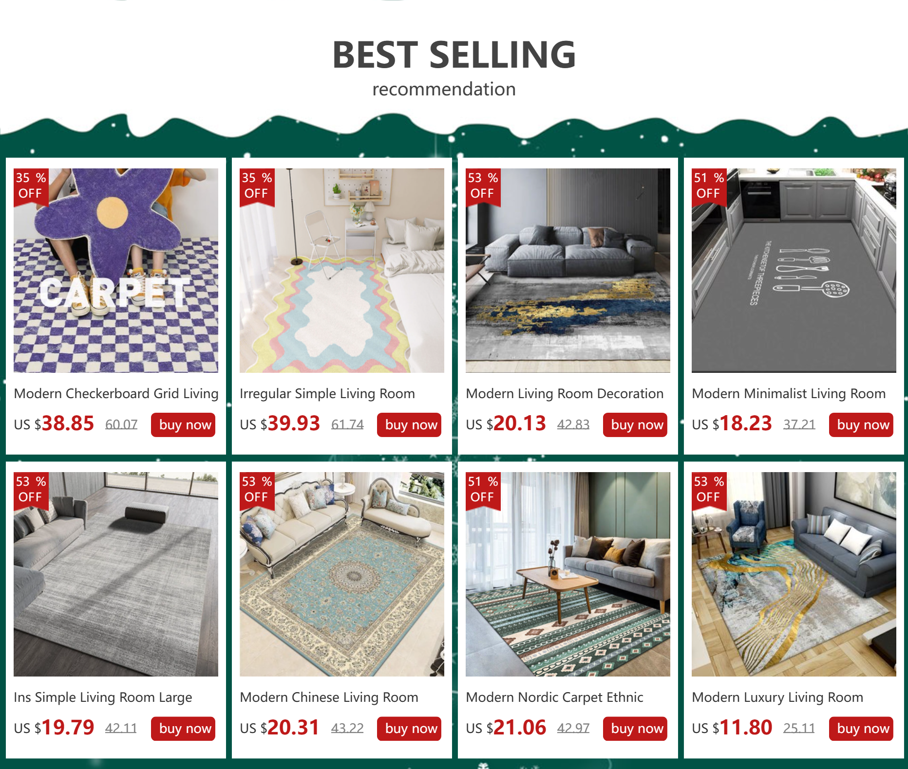 Modern Nordic Soft Lounge Rug – Washable Anti-Slip Large Area Carpet for Living Room & Bedroom, 24 Colors & 10 Sizes