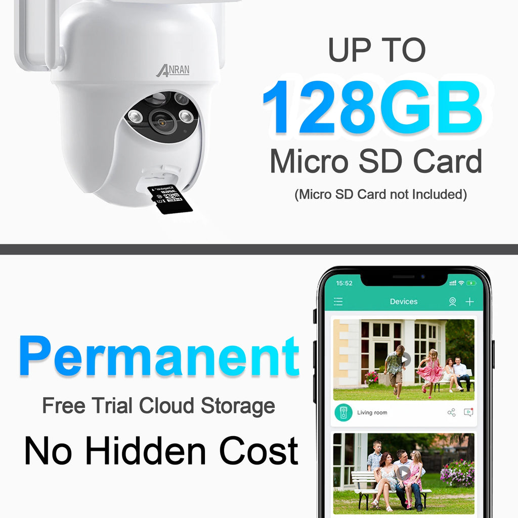 ANRAN Solar Wi-Fi Security Camera with Motion Alerts