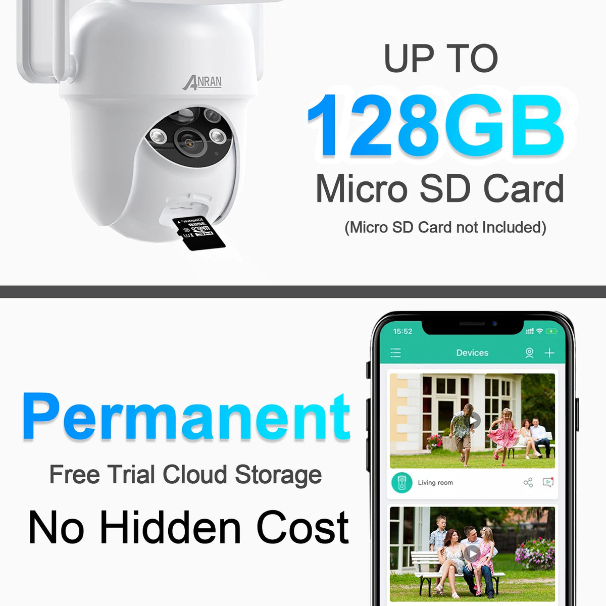 ANRAN Solar Wi-Fi Security Camera with Motion Alerts