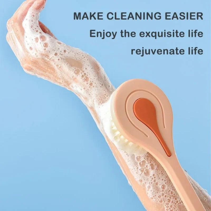 Extra Long Bath Brush with Soft Bristles – Back Scrubber Shower Massage Body Brush