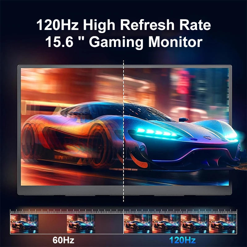 15.6-Inch QHD Portable Monitor – 120Hz Gaming Display
