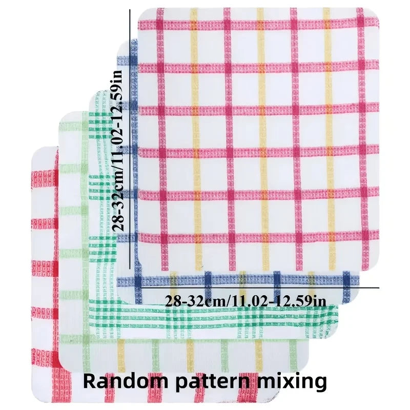 Soft Absorbent Kitchen Cleaning Cloths 10-Pack – Reusable Polyester Dish Cloths for Home & Kitchen