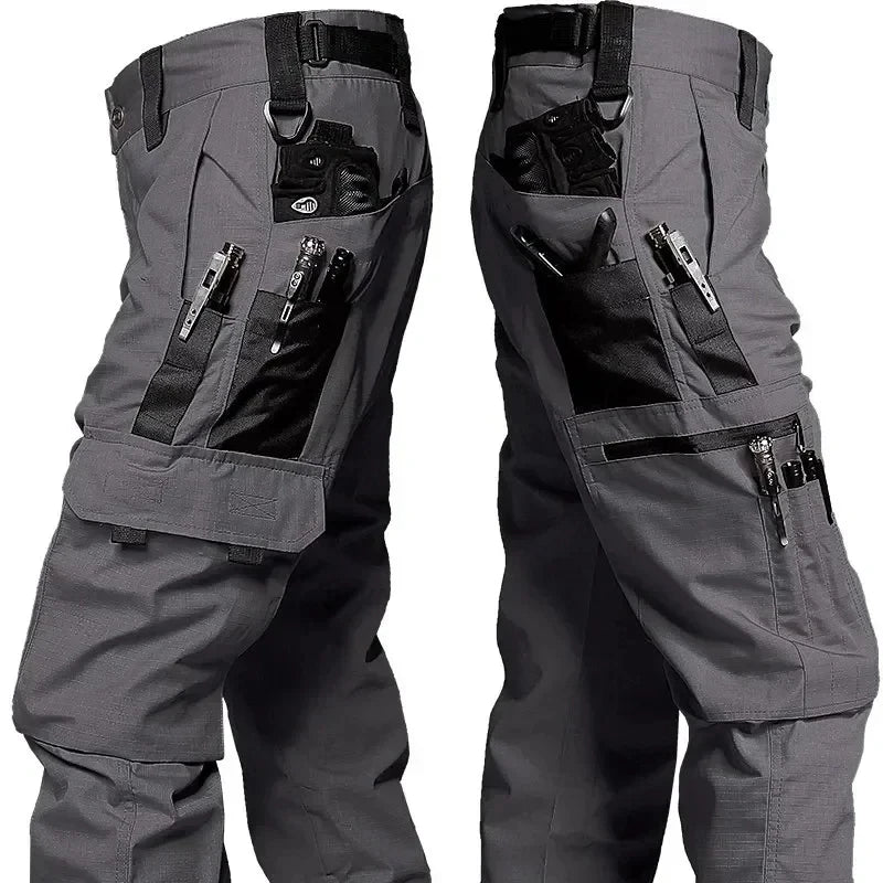 Men's Tactical Waterproof Multi-Pocket Cargo Pants — Durable Outdoor Work Trousers