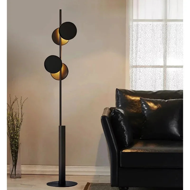 Black Disc Lamp – Sculptural LED Accent Lighting