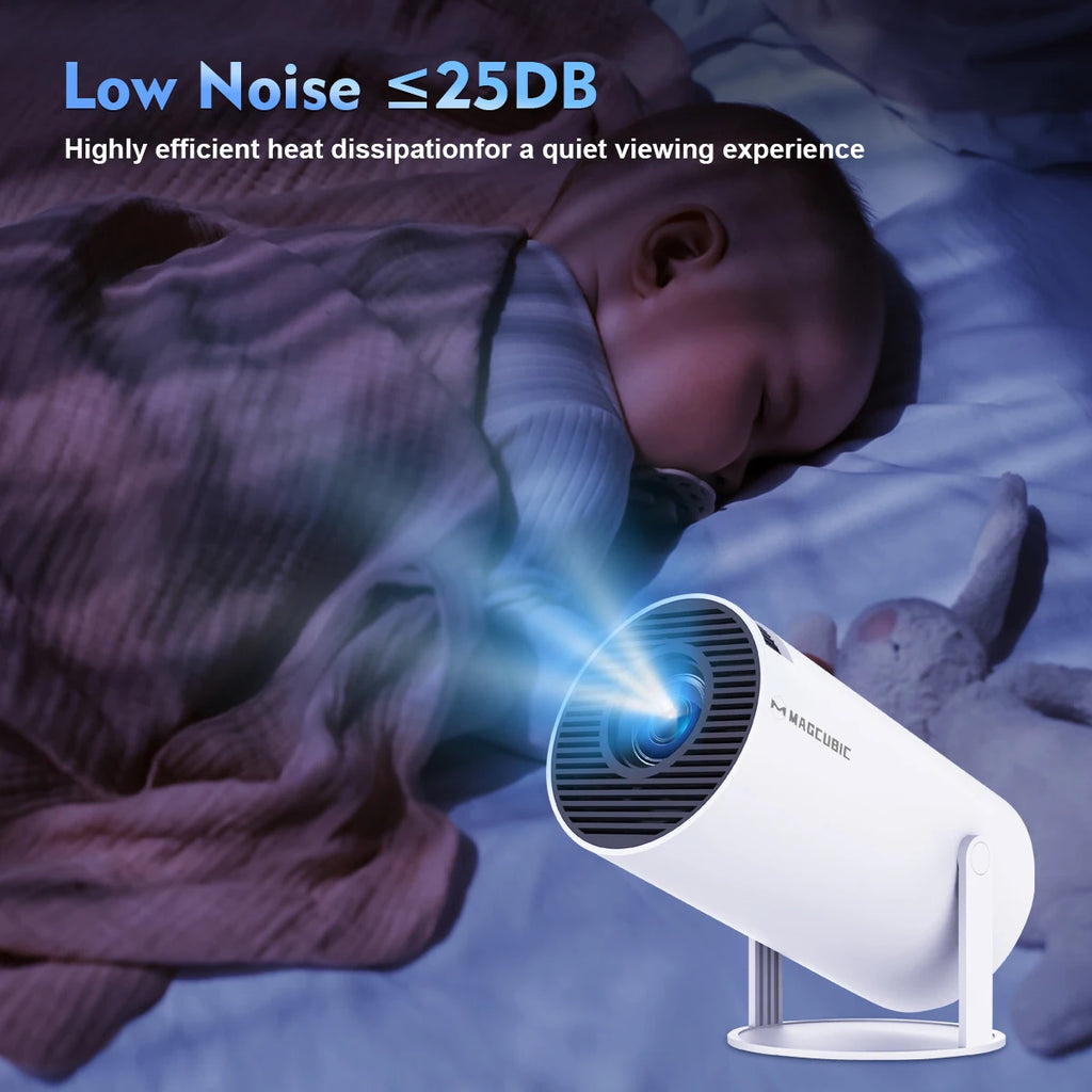 MAGCUBIC HY300 Pro Mini Projector – Android 14, 290 ANSI, WiFi 6, BT 5.4, 720P Native, Home Cinema
