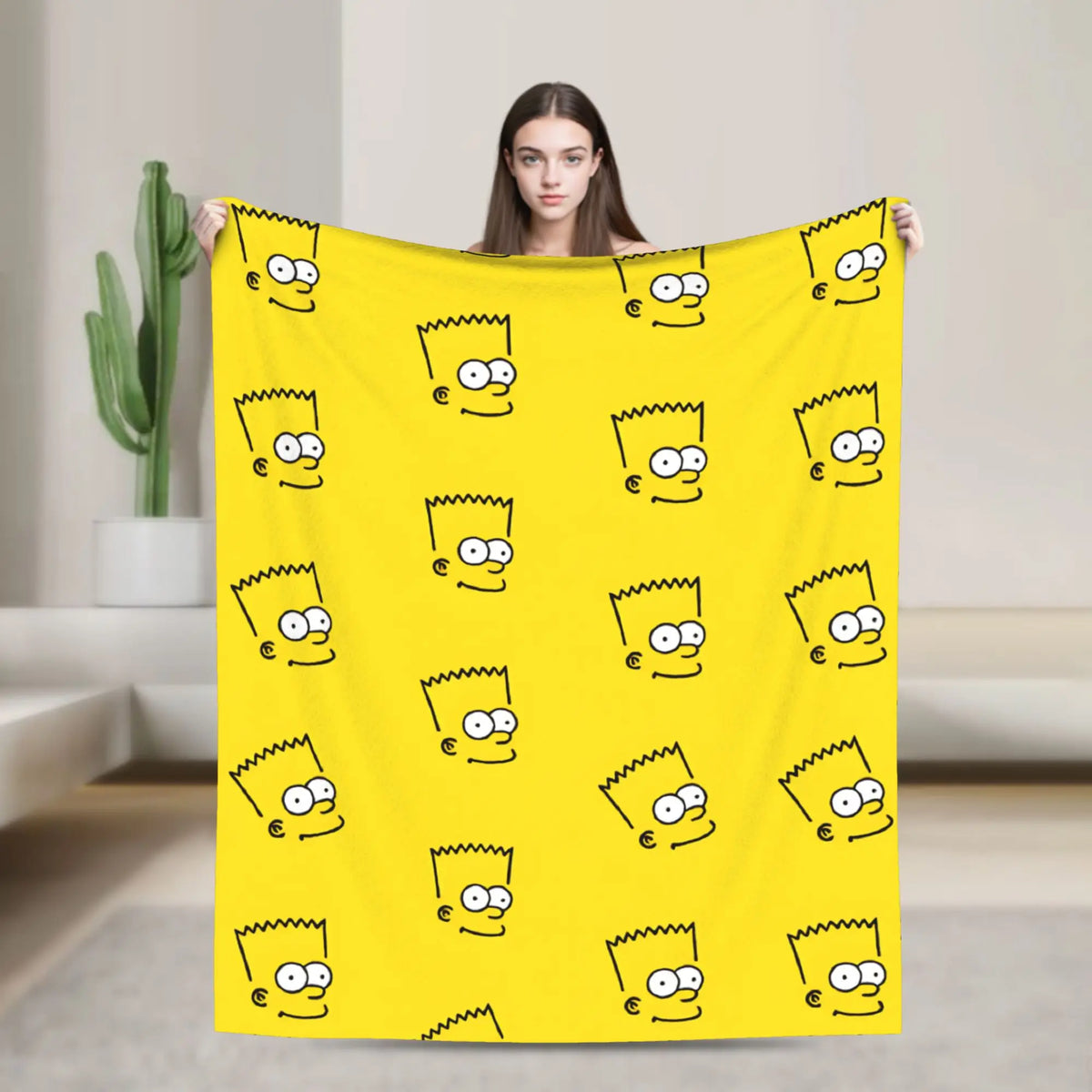 Simpsons Character Super Soft Plush Throw Blanket – Flannel Fleece Bedspread