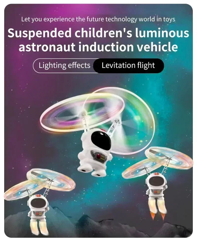 Photoluminescent Astronaut Gyro Flyer – Levitating Tether Retrieval Spacecraft Sensory Toy