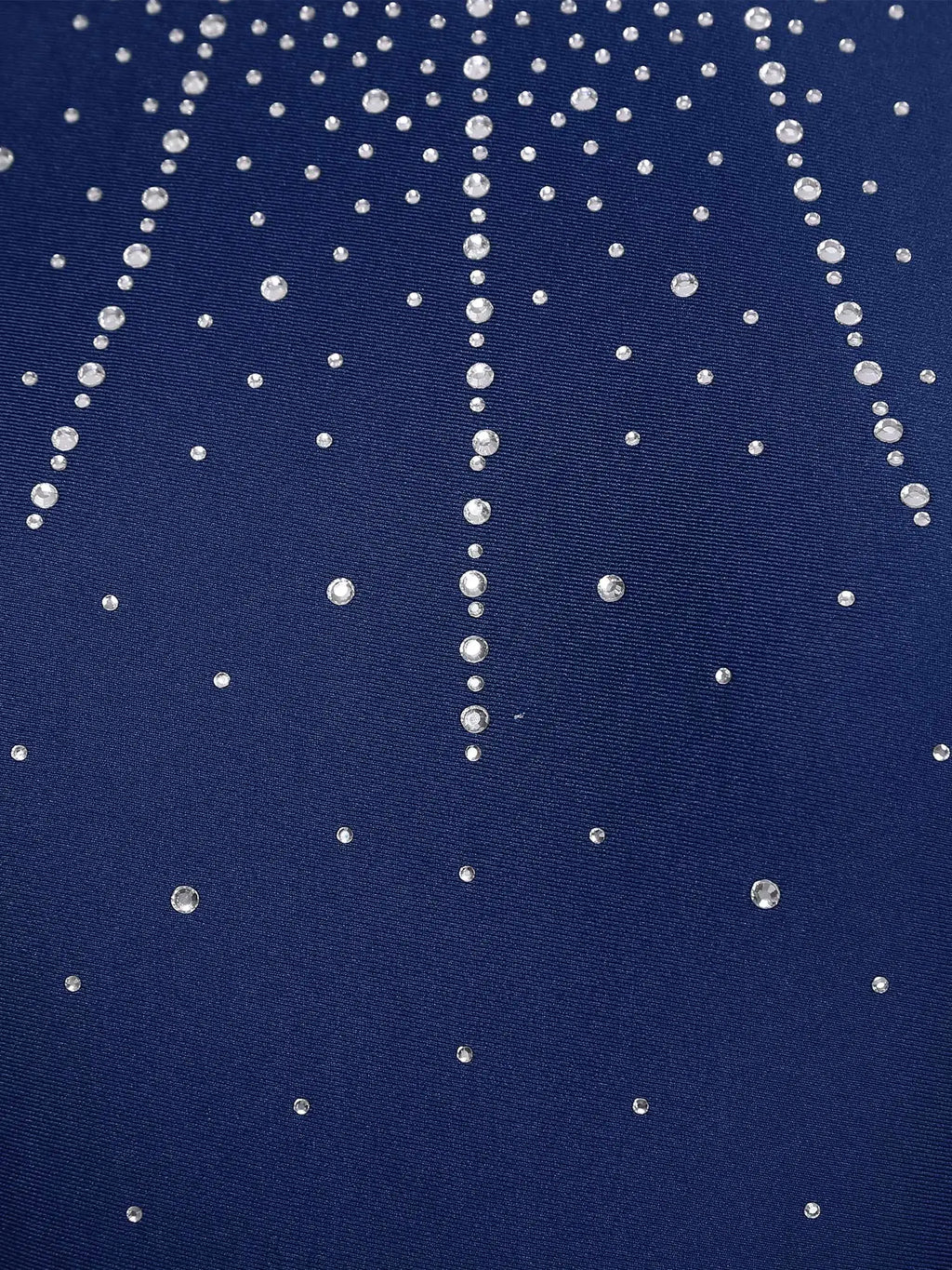 Rhinestone Maxi Sleeveless Contemporary Dance Dress — Mock Neck Wide Hemline Lyrical Leotard