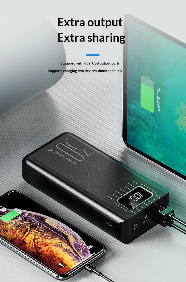 30000mAh Power Bank — High-Capacity Portable Charger for Phones & Tablets