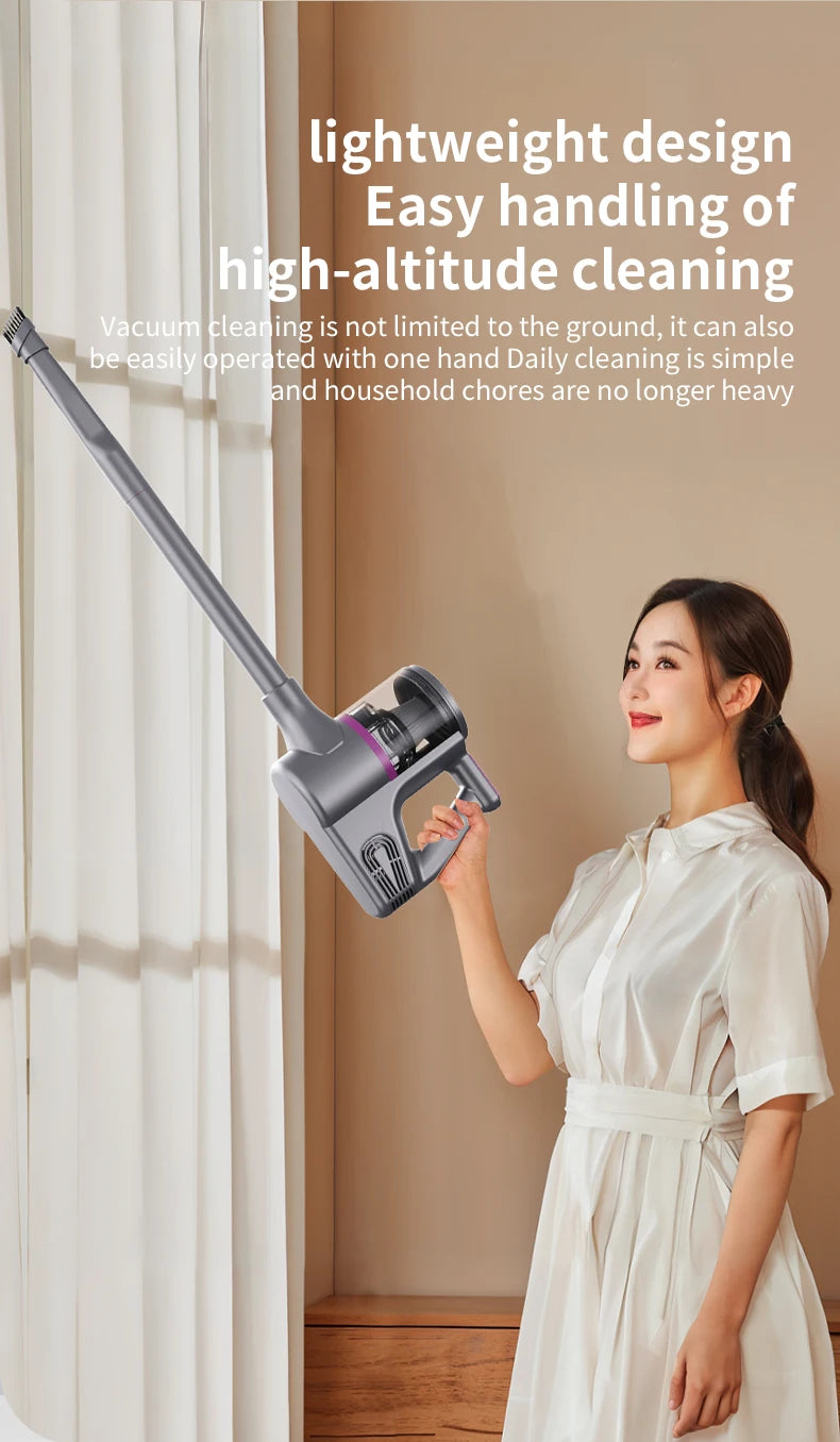Cordless Vacuum Cleaner 15000Pa — 2-in-1 Stick & Handheld, Lightweight for Carpet, Hardwood Floor, Pet Hair & Car