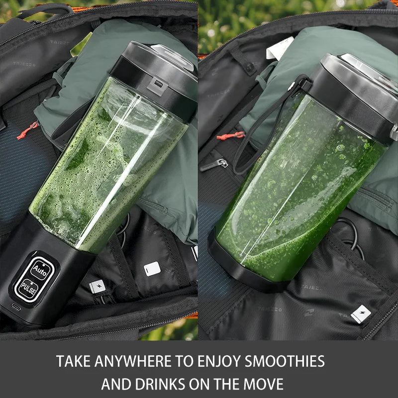 Portable USB Rechargeable Juice Blender – 700ml, 6-Blade Fruit Mixer for Shakes, Smoothies & Fresh Juice